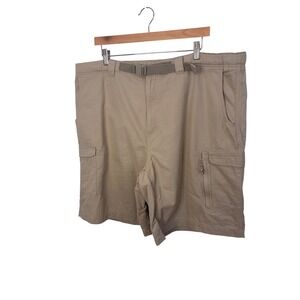 Columbia GRT Cargo Shorts Khaki Tan Mens XXL Belted Outdoor Hiking Gorpcore